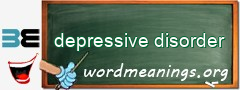 WordMeaning blackboard for depressive disorder